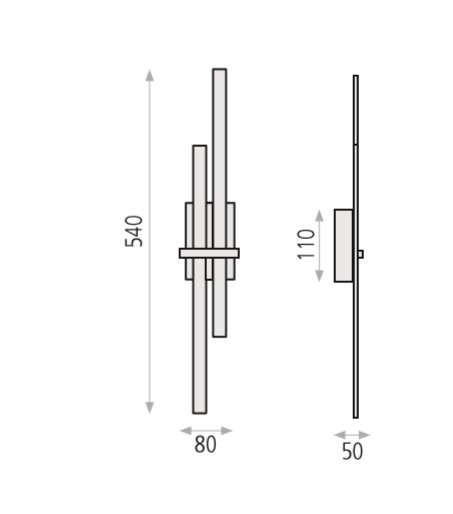 Nástěnné designové led svítidlo - Shadow